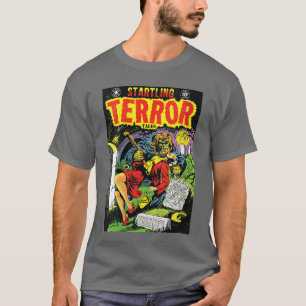 Damen Halloween Horror Vintage Werwolf Comic Boo T-Shirt