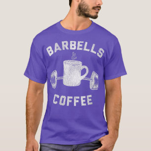 Damen-Hanteln Kaffee  Frühstück und Gewichte V-Aus T-Shirt