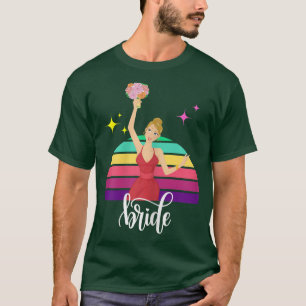 Damen Hochzeitbride Just Married Womens Wedding B T-Shirt