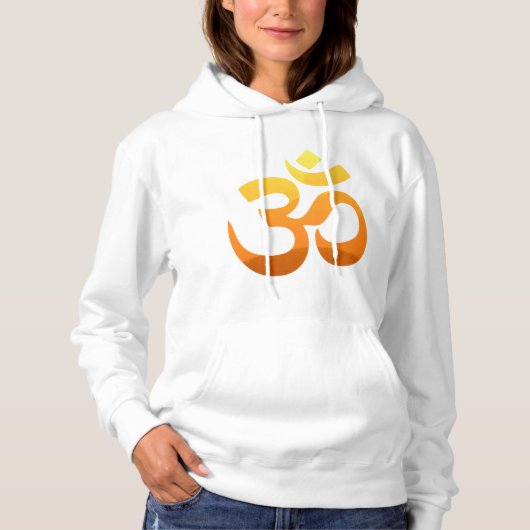 Damen Hoodies Doppelseitiges Yoga Om Mantra Symbol (Vorderseite)