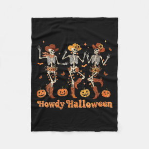 Damen Howdy Halloween Cowboy Cowgirl Skelett Dan Fleecedecke
