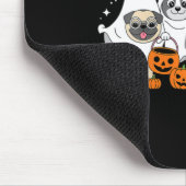 Damen Hund Geist Halloween V-Ausschnitt Mousepad (Ecke)