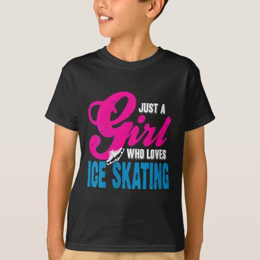 Damen Ice Skaten Girl, die mit Anmut und Anmut glä T-Shirt (Vorderseite)