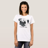 Damen "ich Liebe T - Shirt meines Mops" (Vorne ganz)