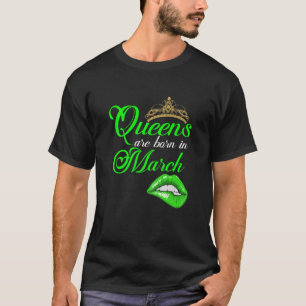 Damen im März Girl Pisces Aries Geboren T-Shirt