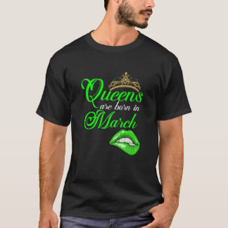 Damen im März Girl Pisces Aries Geboren T-Shirt