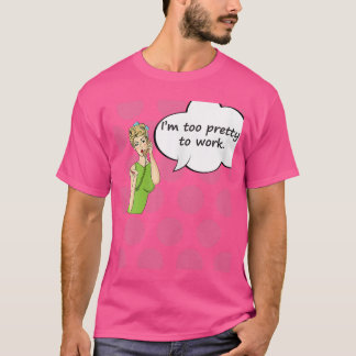 Damen Imoo Prettyo Arbeit Lustig Comic Styleshirt  T-Shirt