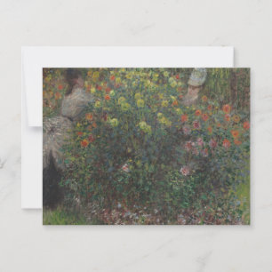 Damen in Blumen Monet 1875 Postkarte
