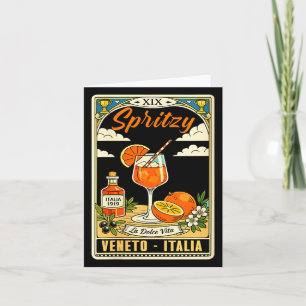 Damen Italienischer Sommer Spritz Veneto Cocktail Karte