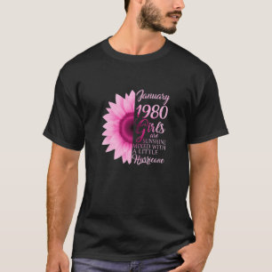 Damen Januar Mädchen 1980 42 Jahre alt 42 Geburtst T-Shirt