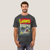 Damen Jaws Pulp Attack Comic-Cover VNeck Retro T-Shirt (Vorne ganz)
