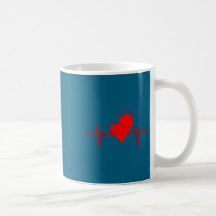 Damen Keep On Tickin! Ekg Herzschlag Kuh Ventil He Kaffeetasse