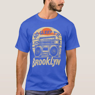 Damen Kein Schlaf Brooklyn Retro Boombo Vintage Mu T-Shirt