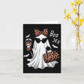 Damen Kokette Leopard Geist Kaffee Boo-jee Hallo Karte (Gelbe Blume)