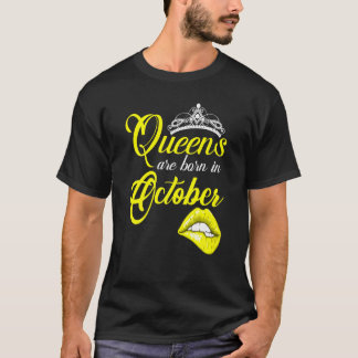 Damen Königinnen Geboren im Oktober Zodiac Scorpio T-Shirt
