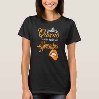 Damen Königinnen sind Geboren im November Zodiac S T-Shirt