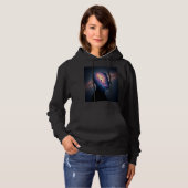 Damen Kosmische Galaxie Silhouette Pullover Kapuze (Vorne ganz)