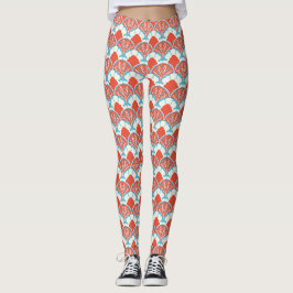 Damen-Leggings mit Kamm-Muster Leggings