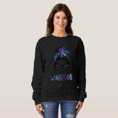 Damen Leopard Muster Sklerodermie C Sweatshirt (Vorne ganz)