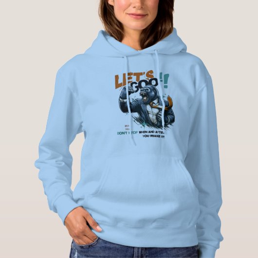 DAMEN LET'S GOO LERNEN PULLI MIT KAPUZE (Vorderseite)