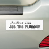 Damen-Liebe Joe der Klempner Autoaufkleber (Auf Auto)