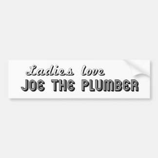 Damen-Liebe Joe der Klempner Autoaufkleber