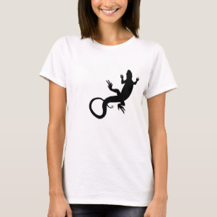 Damen-Lizard-T-Shirt Bio-Lizard-Kunst-Shirt T-Shirt