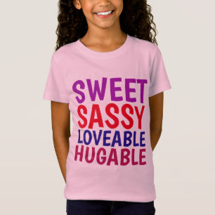 Damen Mädchen T-Shirts, SÜß FRECH KÜSSBAR T-Shirt