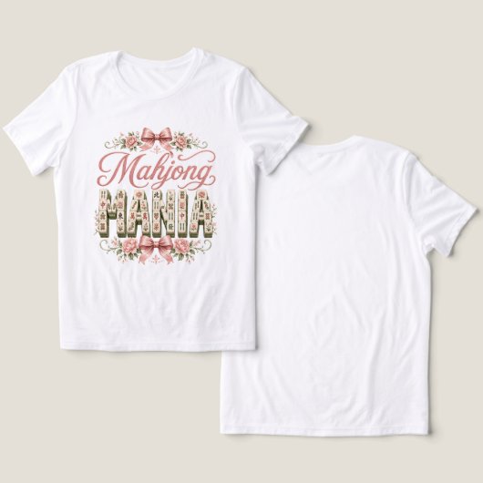 Damen Mahjong Mania Tri-Blend Shirt (Design Vorderseite & Rückseite)