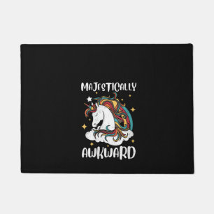 Damen Majestisch Awkward Unicorn Geschenkidee Fußmatte
