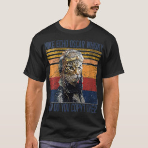Damen Mike Echo OsWhisky Wie Pilot Kitty T-Shirt