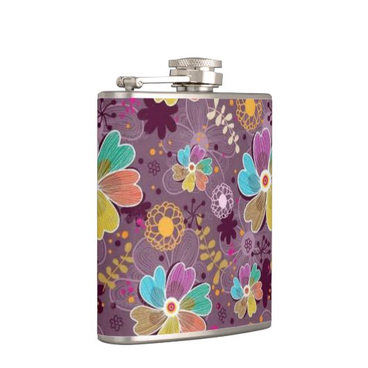 Damen mit Blumen Flachmann (Rechts)