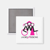 Damen mit Läden Magnet (Vorderseite/Rückseite)