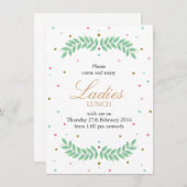 Damen-Mittagessen Menükarte (Vorne/Hinten)