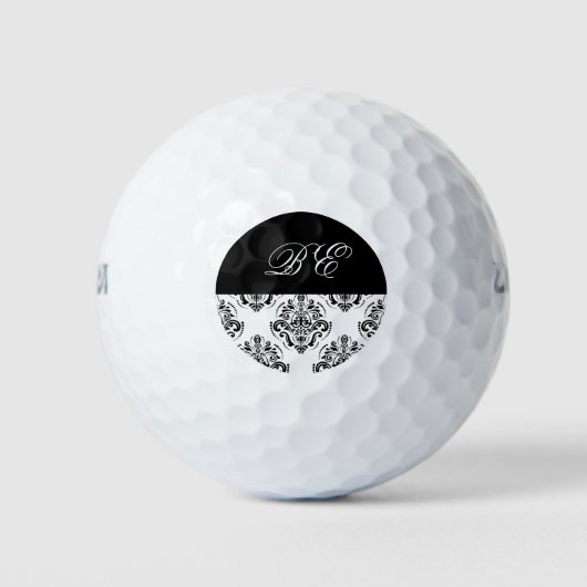 Damen-Monogramm Damast Golfball (Vorderseite)
