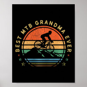 Damen Mountainbike Retro Radfahren Vintage - Mtb R Poster