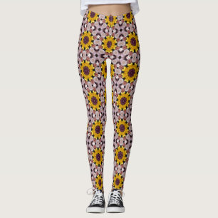 Damen-Muster-Blumen-Sonnenstrahl-Leggings Leggings