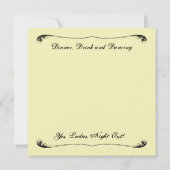 Damen-Nacht heraus mit Vogelkäfig-Einladung Einladung (Rückseite)