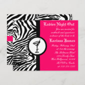 Damen-Nacht, Junggeselinnen-Abschieds-Einladung Einladung (Vorne/Hinten)