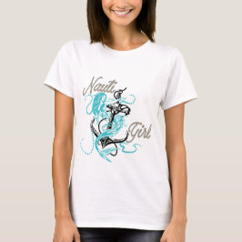 Damen Nautical Nauti Mädchen Seafoam Meerjungfrau T-Shirt