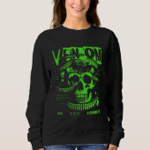 Damen Neon Venom Schädel Kapuzenpullover - Radioak Sweatshirt (Vorderseite)