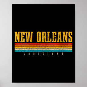 Damen New Orleans Vintage Louisiana USA Souvenir Poster