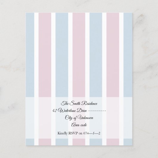 Damen oder Herren Toilette Rosa blaues Geschlecht  (Rückseite)