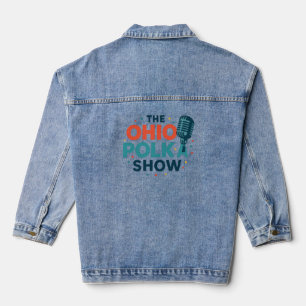 Damen-OHIO-Polka-Denimjacke Jeansjacke