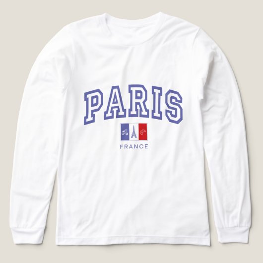 Damen Paris Frankreich Tri-Blend Shirt (Design Vorderseite)