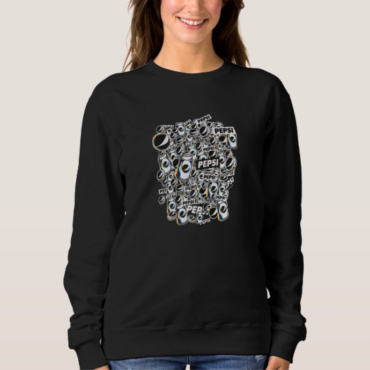 Damen Pepsi Glitch Muster Sweatshirt (Vorderseite)