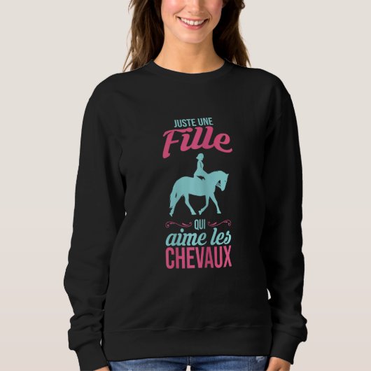 Damen - Pferdereiten 1 Sweatshirt (Vorderseite)