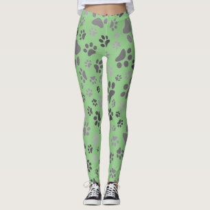 Damen Pfotenprint Leggings