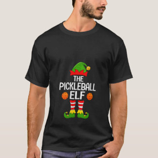 Damen Pickleball Elf Weihnachten passende Familie  T-Shirt