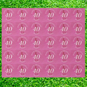 DAMEN PINK GLITTER GROSSER GEBURTSTAG GESCHENKPAPIER